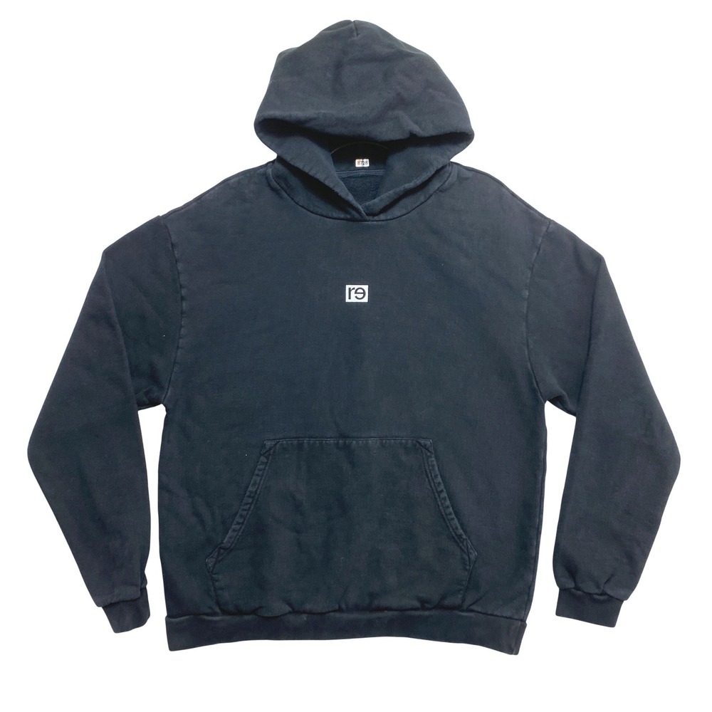 Re/Done Organic Cotton Hoodie Mens M Black Made in USA Streetwear Pullover
